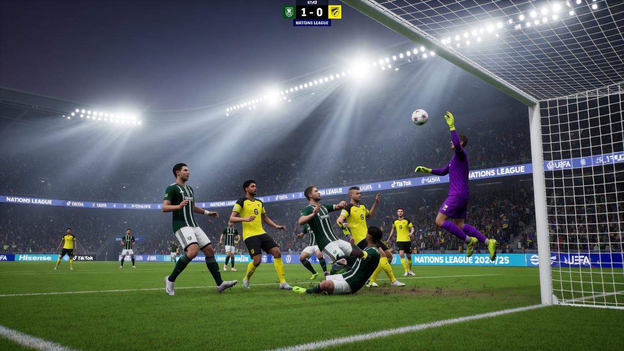 UE5 night stadium goal scramble